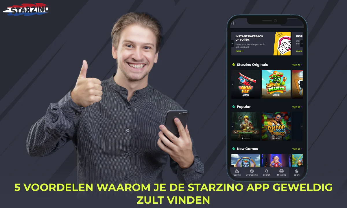 Voordelen van de Starzino mobiele app