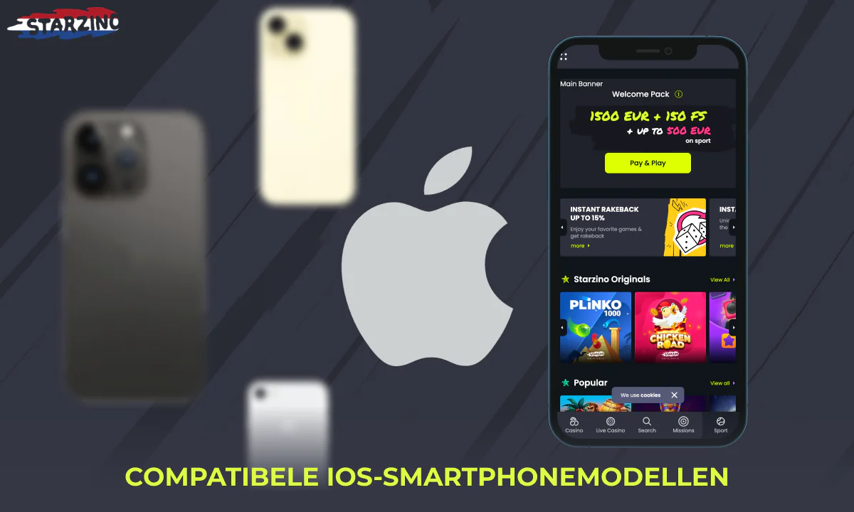 Compatibele iOS-modellen met de Starzino-app