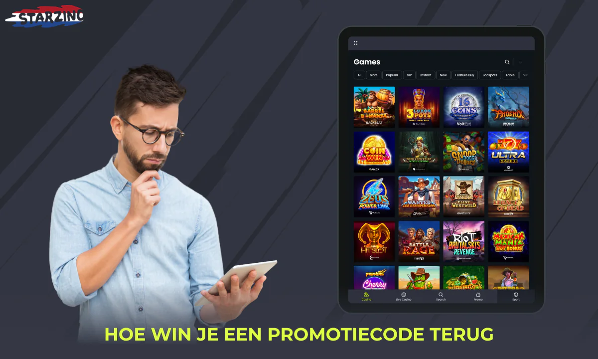 Starzino heeft bepaalde voorwaarden voor het inzetten van een promo code