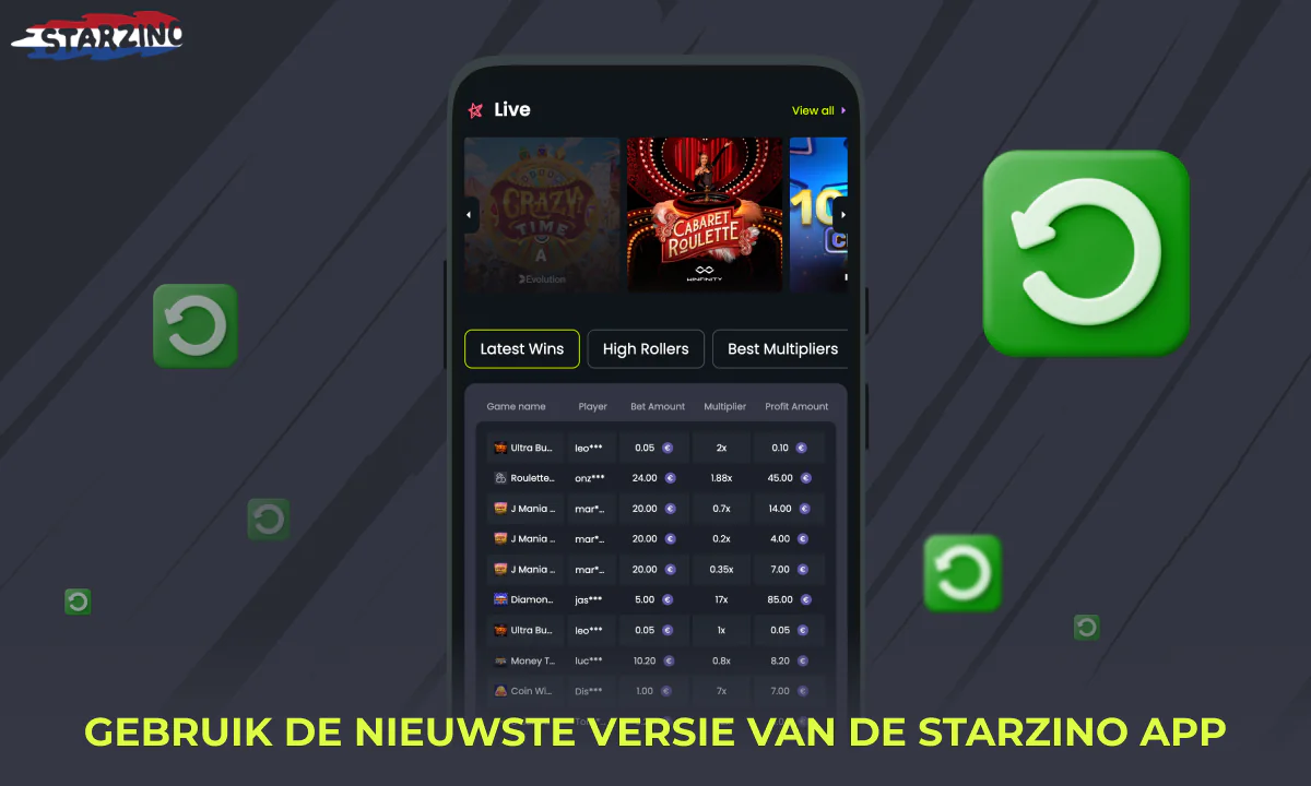 Hoe u eenvoudig en snel de Starzino-app kunt updaten naar de nieuwste versie